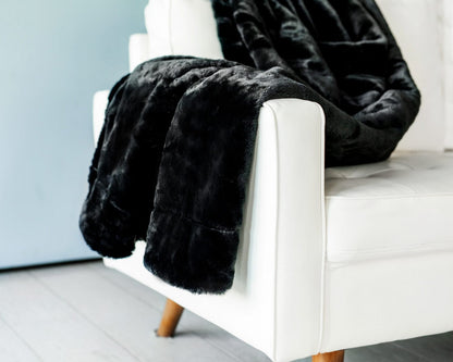 Soft Blanket JulesRoche Black Onyx Ultra-Warm Luxury