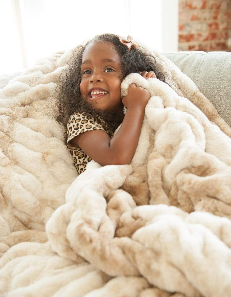 Warm Blanket JulesRoche Minky Luxury Hugs Cotton Candy Caramel