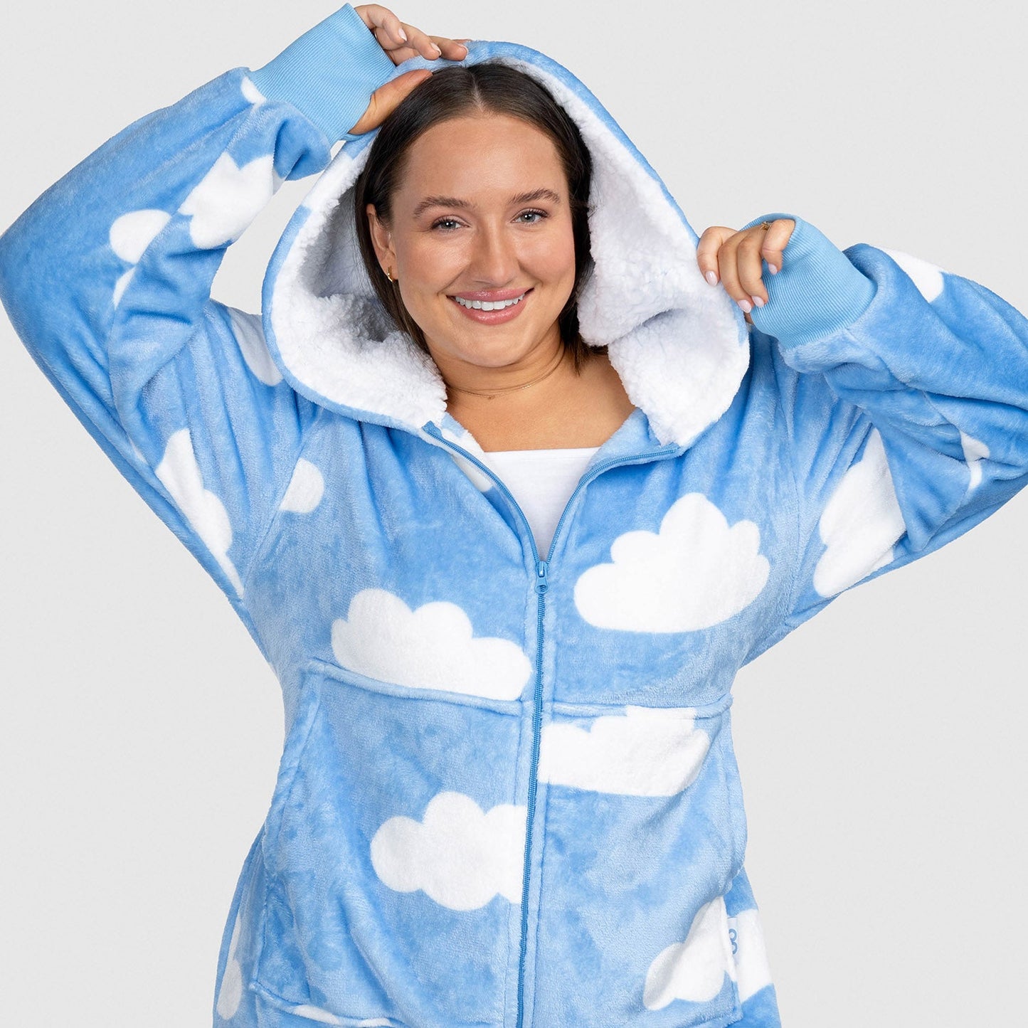 Adult Fleece Onesie JulesRoche Zip Front Sherpa Hood