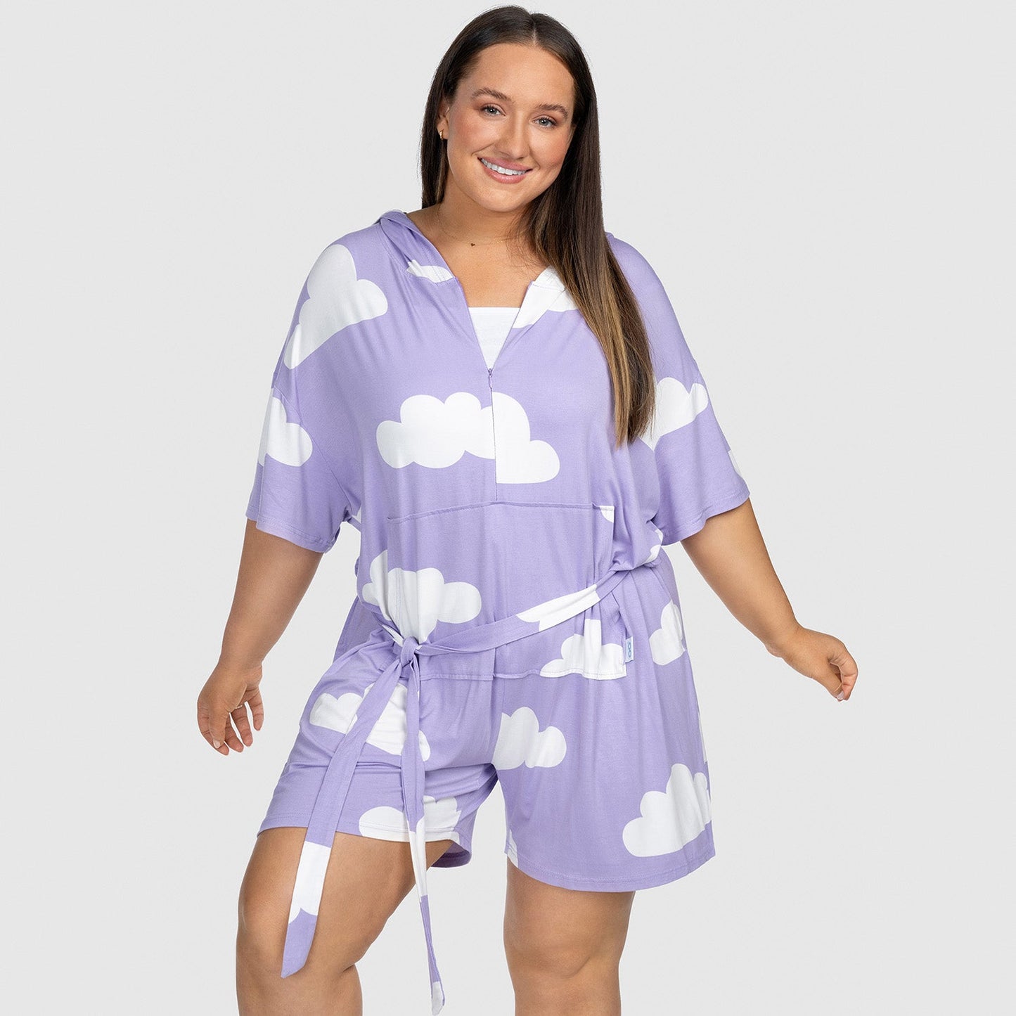 Women's Romper JulesRoche Invisible Zip Tie Waist Comfort