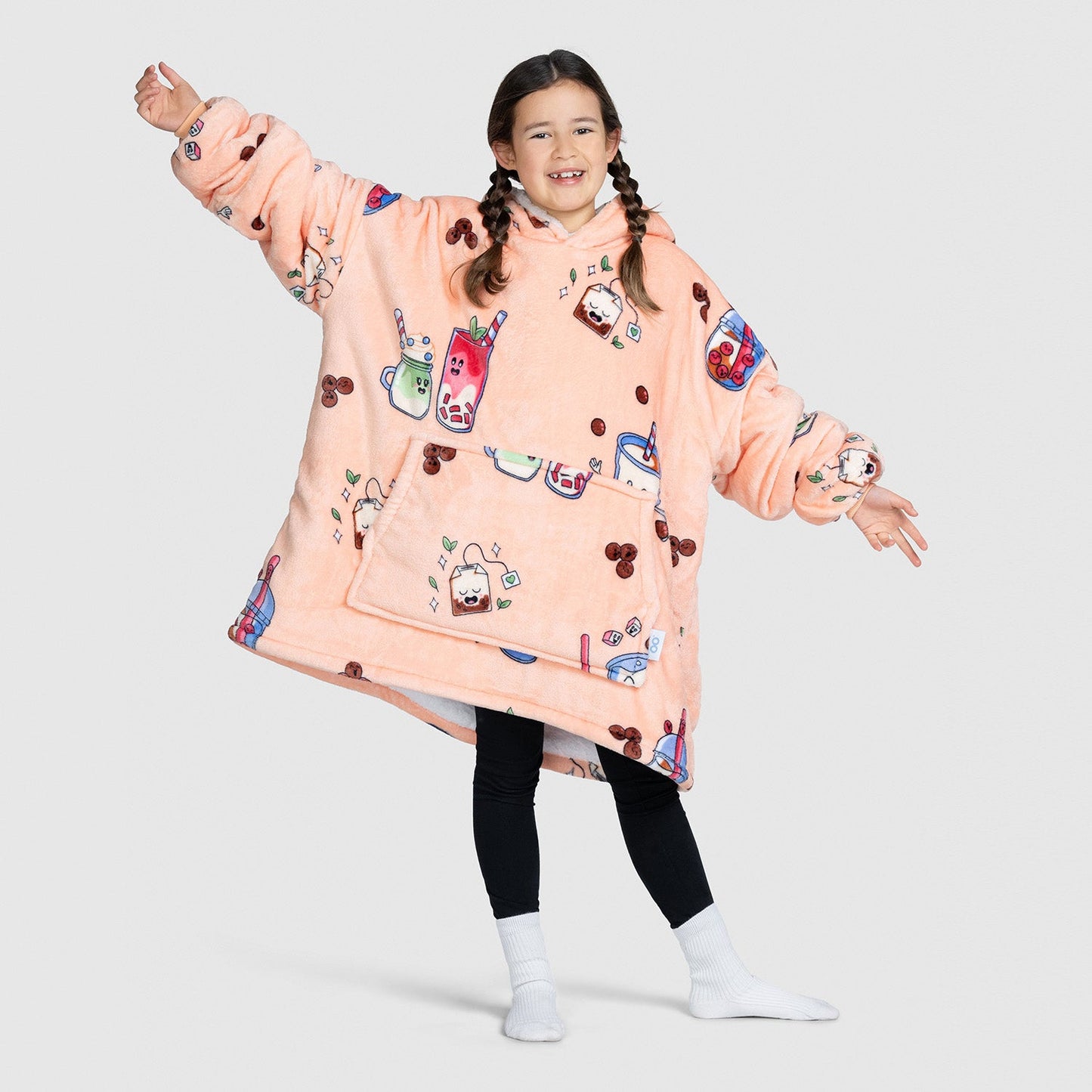 Oversized Hoodie Blanket JulesRoche Sherpa Fleece Kids Wearable Blanket