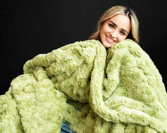 Winter Blanket JulesRoche Ultra Sorbet Green Soft Snuggle