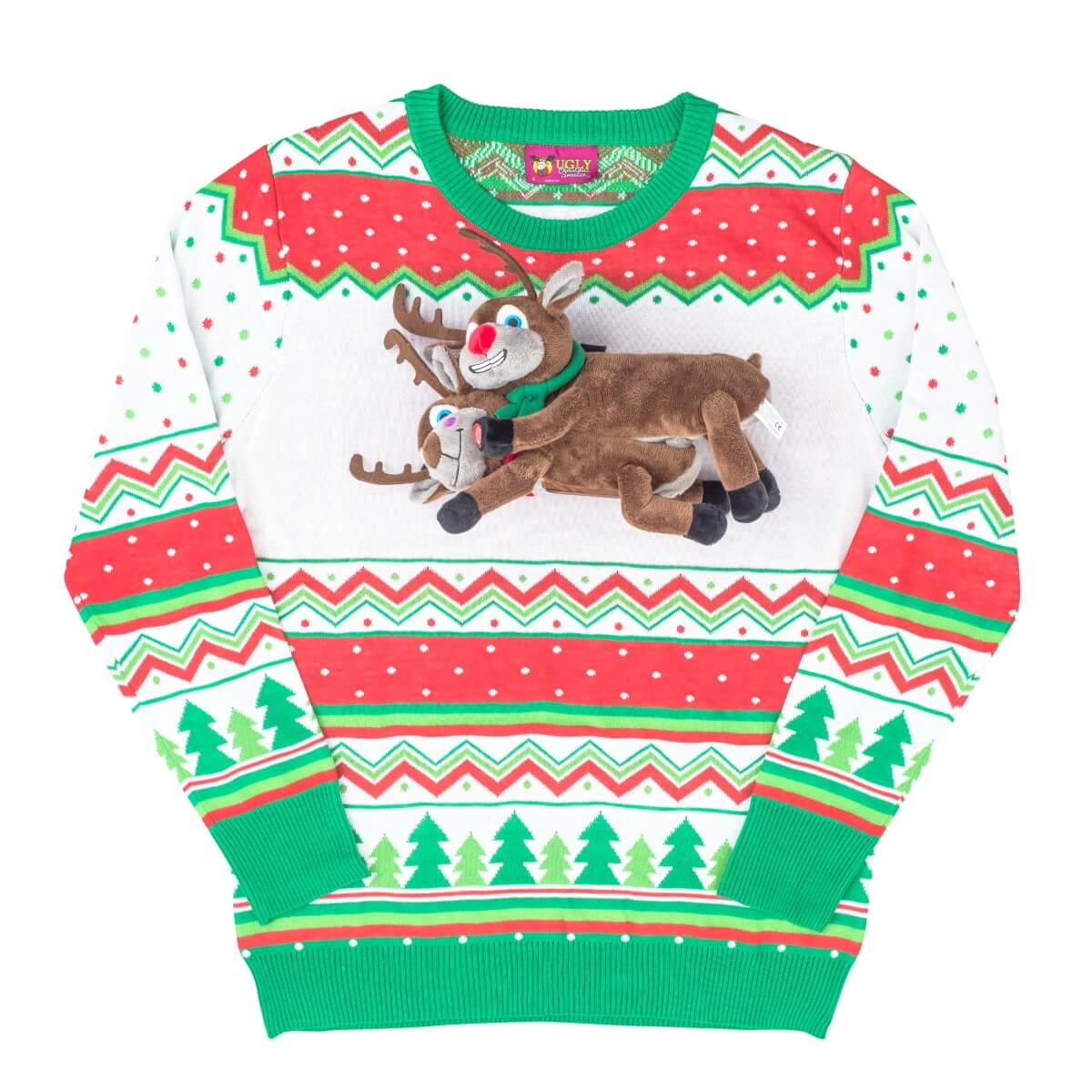 3D Animated Ugly Christmas Sweater JulesRoche Funny Reindeer Julesroches