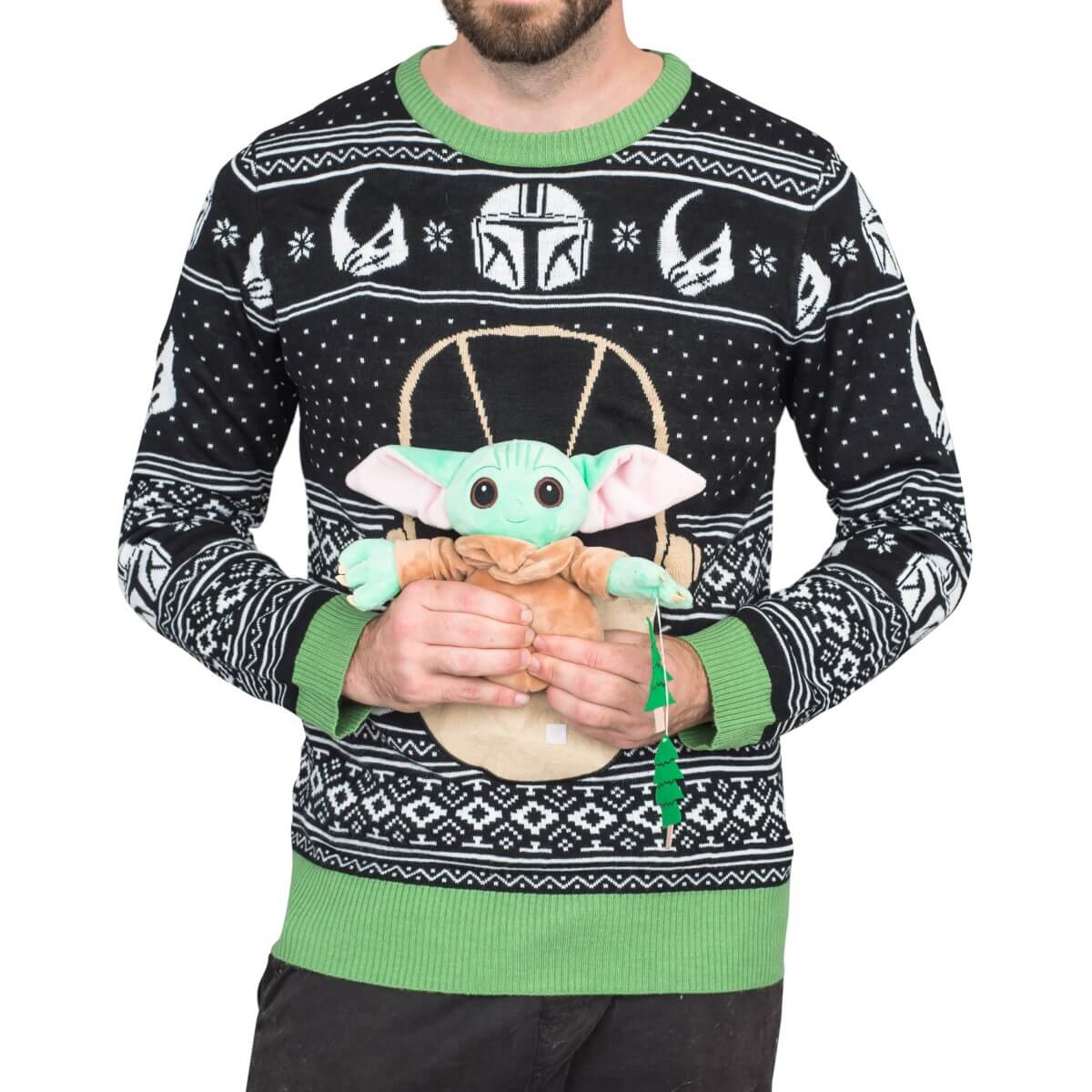 3D Baby Yoda Christmas Sweater JulesRoche Ugly Pullover Julesroches