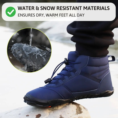 JulesRoche Black Waterproof Outdoor Hiking Boots with Heel Protector