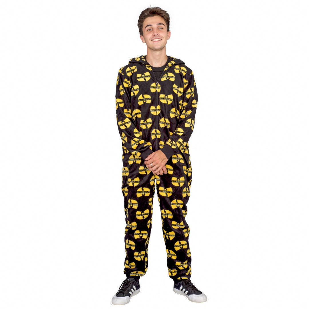 Adult Unisex Hooded Licensed Pajama - Wu Tang Clan Union Jumpsuit Julesroches