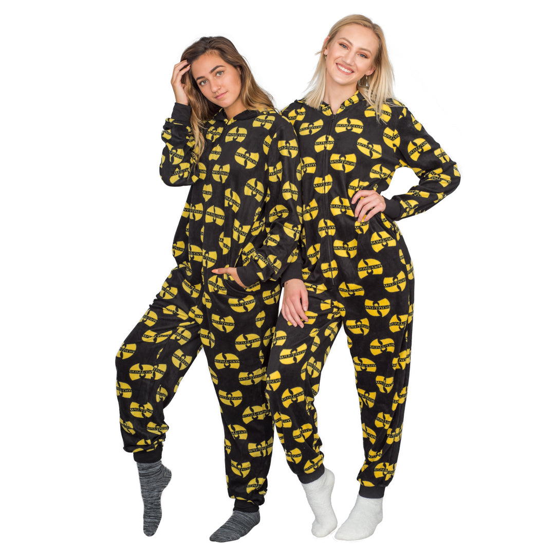 Adult Unisex Hooded Licensed Pajama - Wu Tang Clan Union Jumpsuit Julesroches