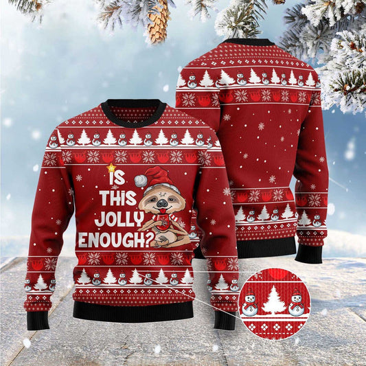 All-Over-Print Ugly Sweater by JulesRoche - Winter Cotton Blend Julesroches