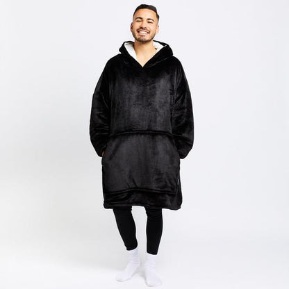 Oversized Hoodie JulesRoche Large Sherpa Fleece Blanket Hoodie Model