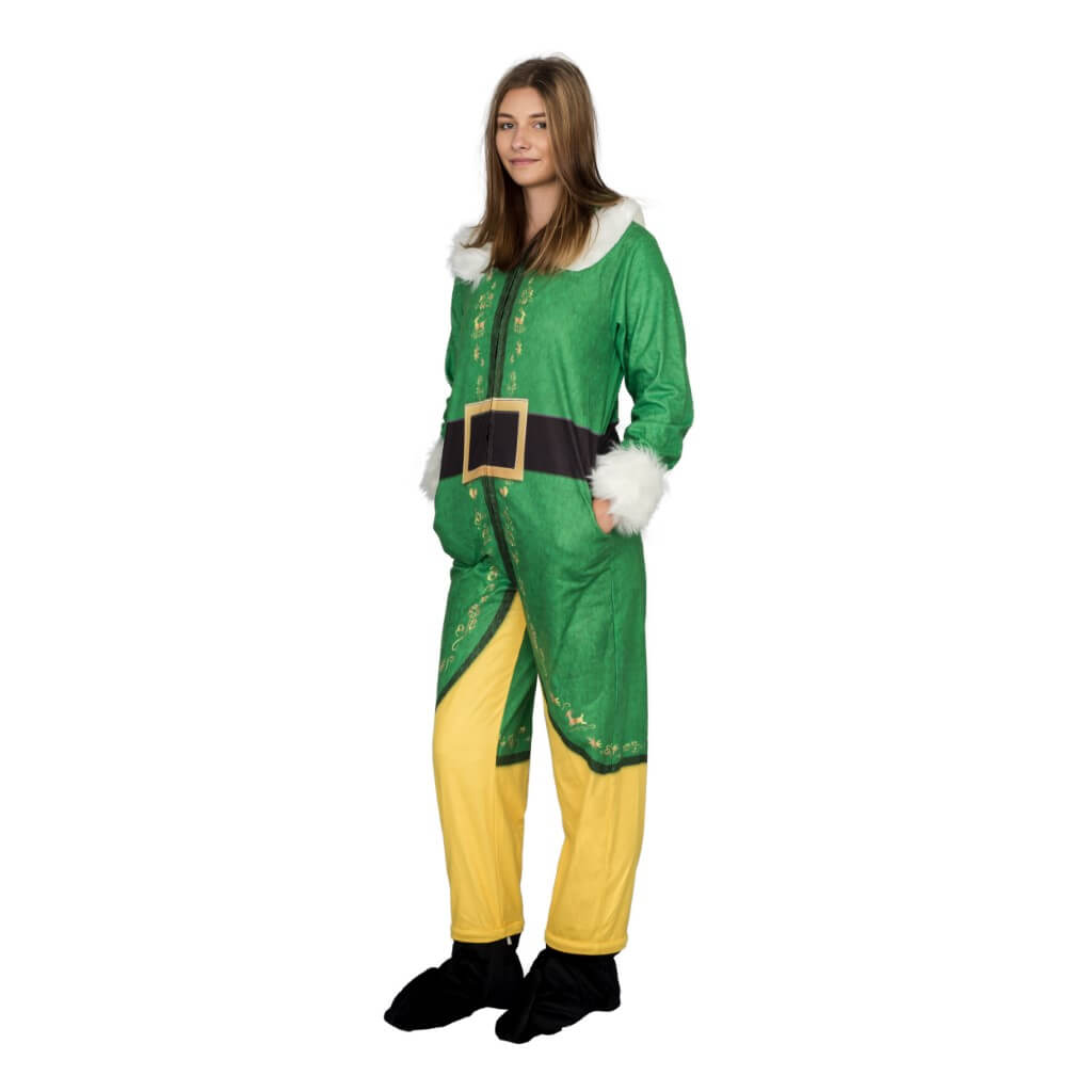 Buddy Elf Costume JulesRoche Adult Unisex Standard Fit Hooded Suit Julesroches