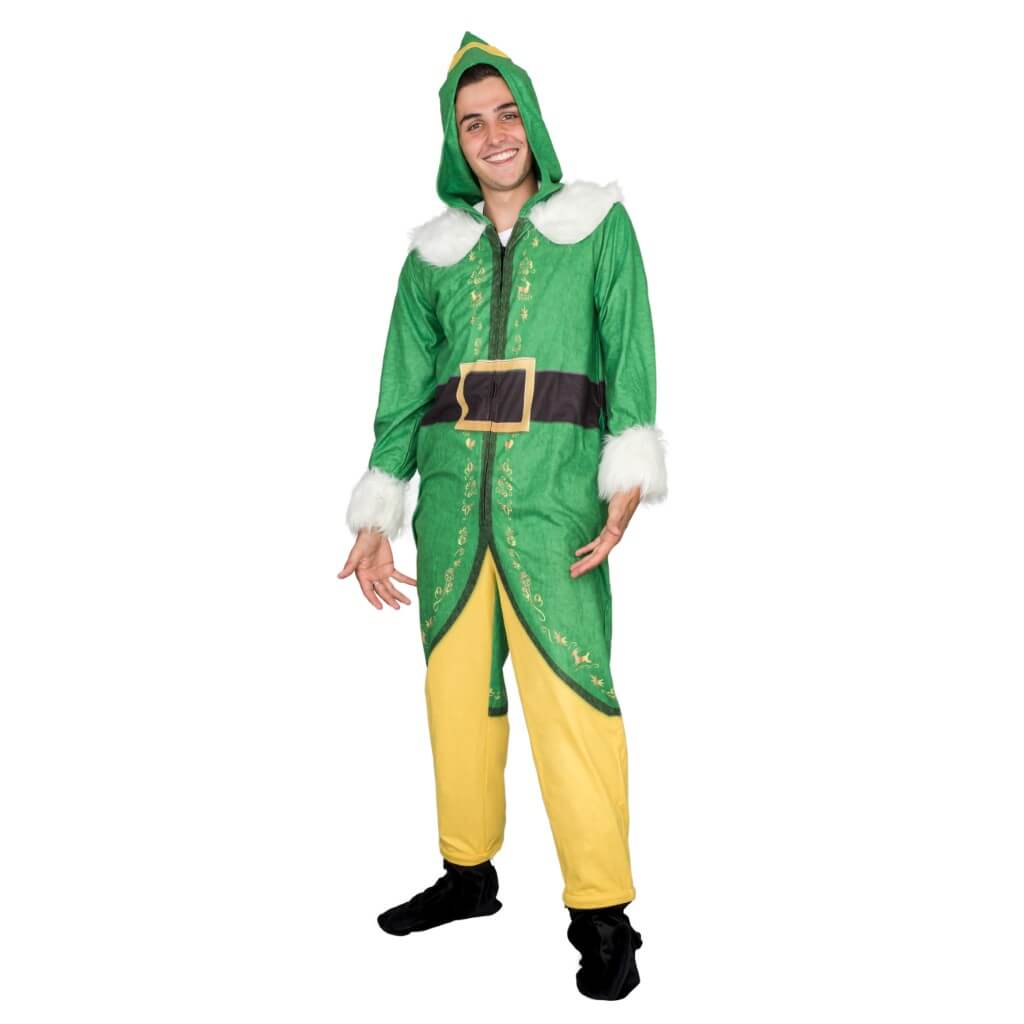 Buddy Elf Costume JulesRoche Adult Unisex Standard Fit Hooded Suit Julesroches