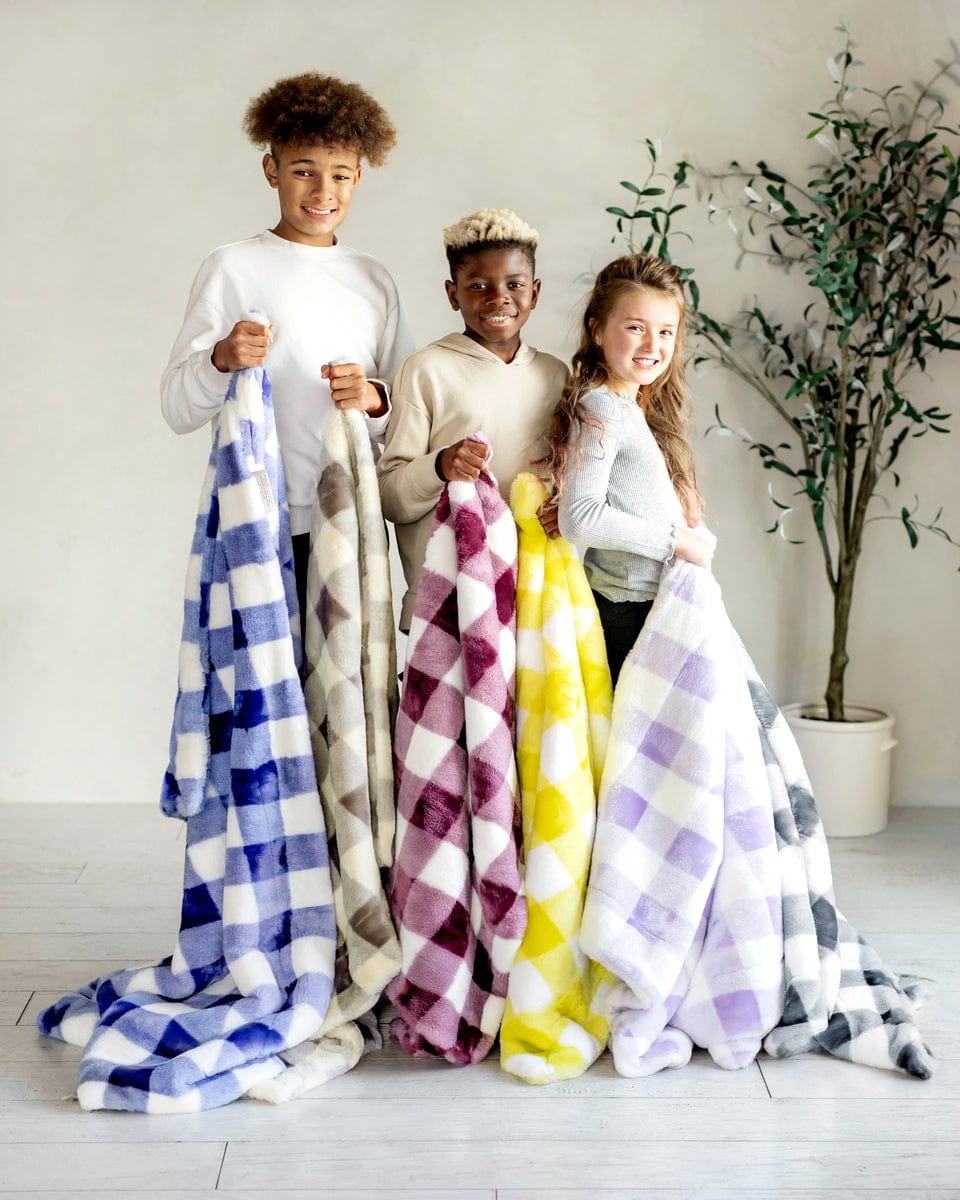 Checkered Blanket JulesRoche Ultra Plush Design Minky