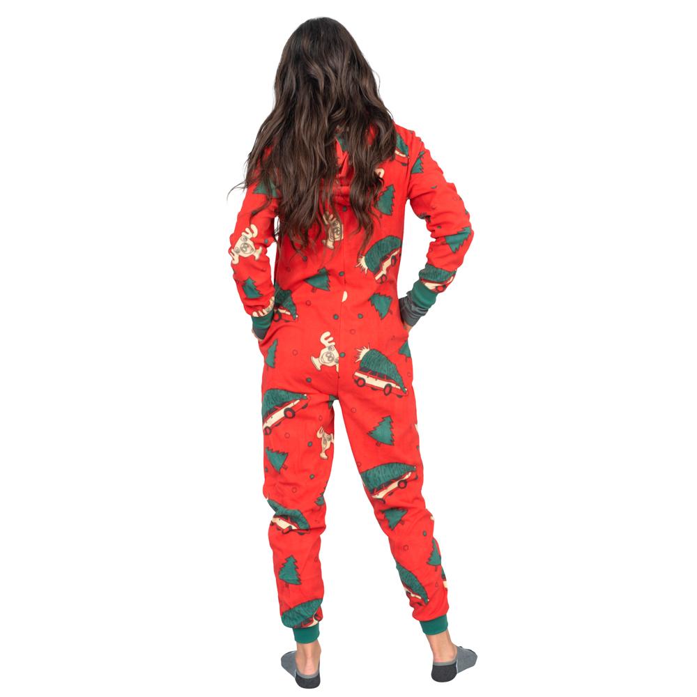 Christmas Onesie JulesRoche Red Hooded Union Suit Adult Unisex Julesroches