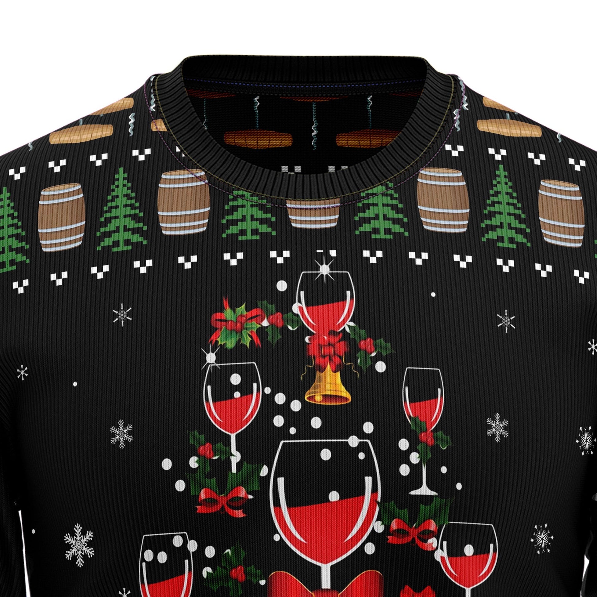 Christmas Sweater JulesRoche All-Over-Print Wool Acrylic Blend Julesroches