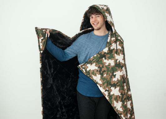 Outdoor Blanket JulesRoche Waterproof Camouflage Hooded