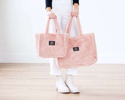 Tote Bag JulesRoche Stylish Plush Pink Model