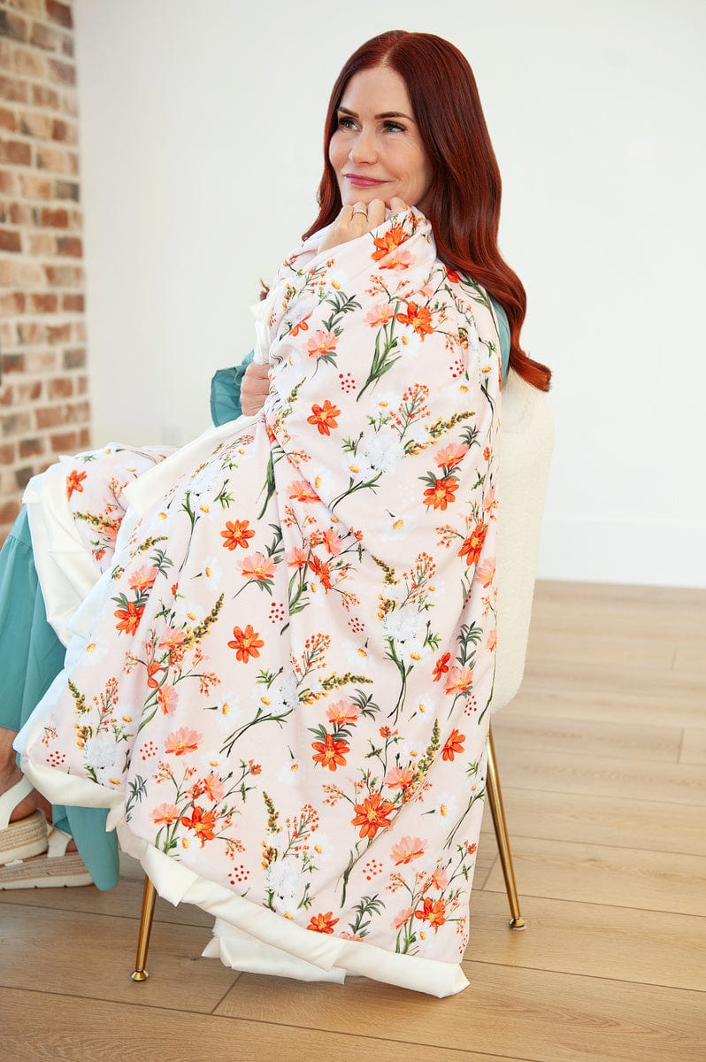 Minky Blanket JulesRoche Soft & Cozy Forget Me Not Design