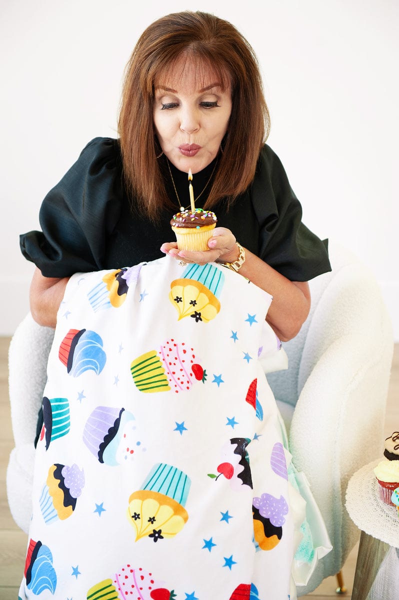 Minky Blanket JulesRoche Vibrant Cupcake Design Hey Cupcake Model