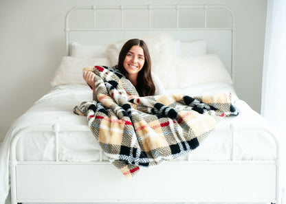 Tartan Blanket JulesRoche Fluffy Luxury Blanket Collection