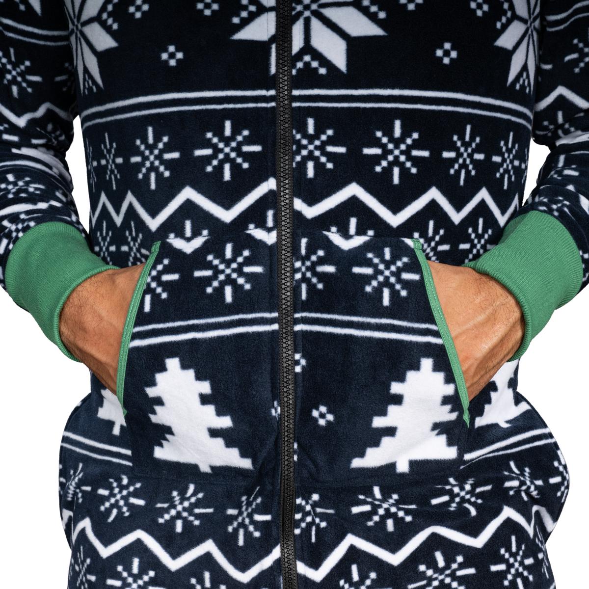 Fair Isle Christmas Jumpsuit JulesRoche Unisex Lounge Zip Up Julesroches