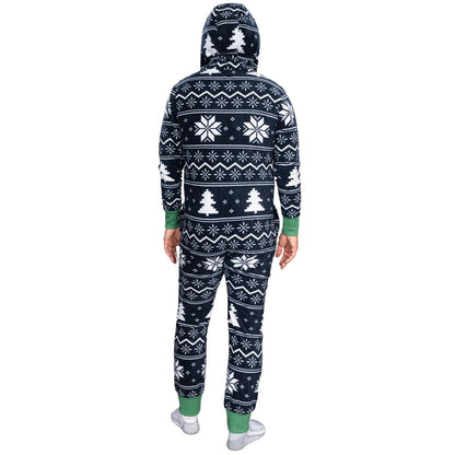 Fair Isle Christmas Jumpsuit JulesRoche Unisex Lounge Zip Up Julesroches