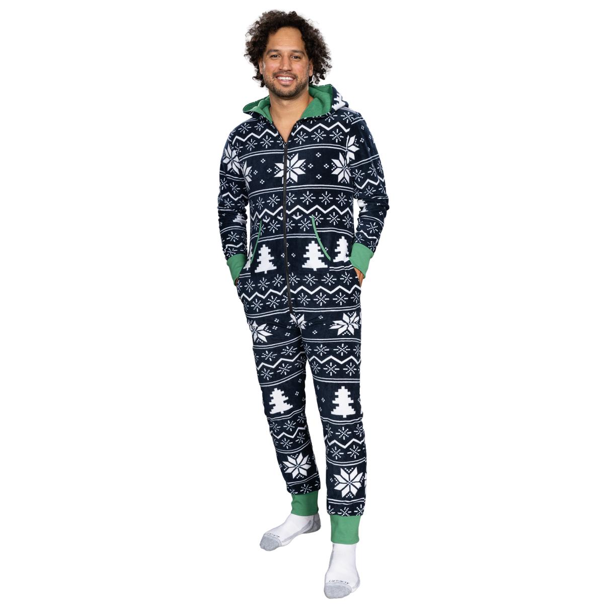 Fair Isle Christmas Jumpsuit JulesRoche Unisex Lounge Zip Up Julesroches