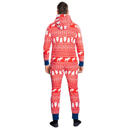 Fair Isle Christmas Jumpsuit JulesRoche Unisex Lounge Zip Up Julesroches