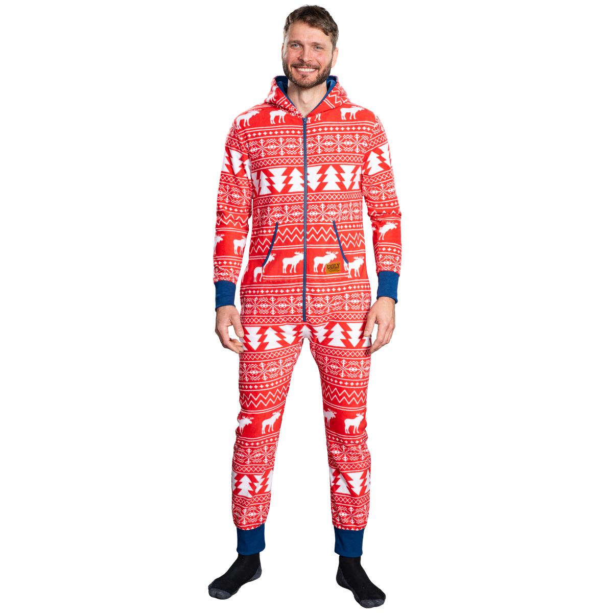 Fair Isle Christmas Jumpsuit JulesRoche Unisex Lounge Zip Up Julesroches