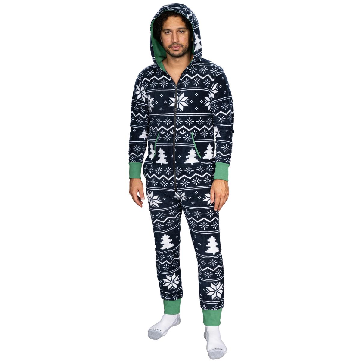 Fair Isle Christmas Jumpsuit JulesRoche Unisex Lounge Zip Up Julesroches