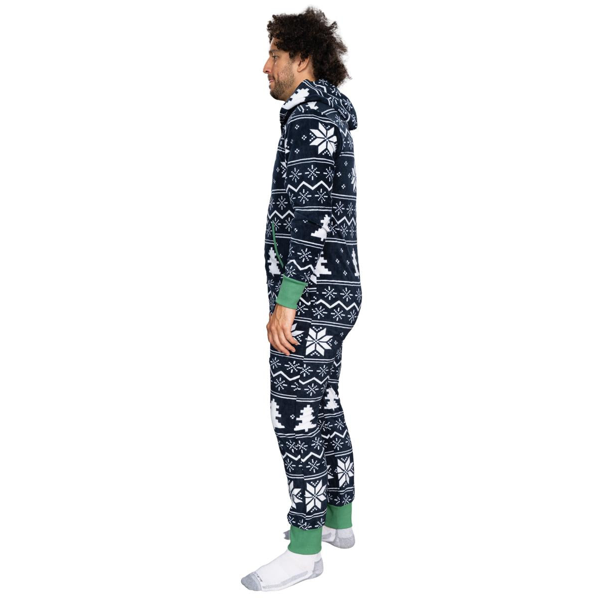 Fair Isle Christmas Jumpsuit JulesRoche Unisex Lounge Zip Up Julesroches