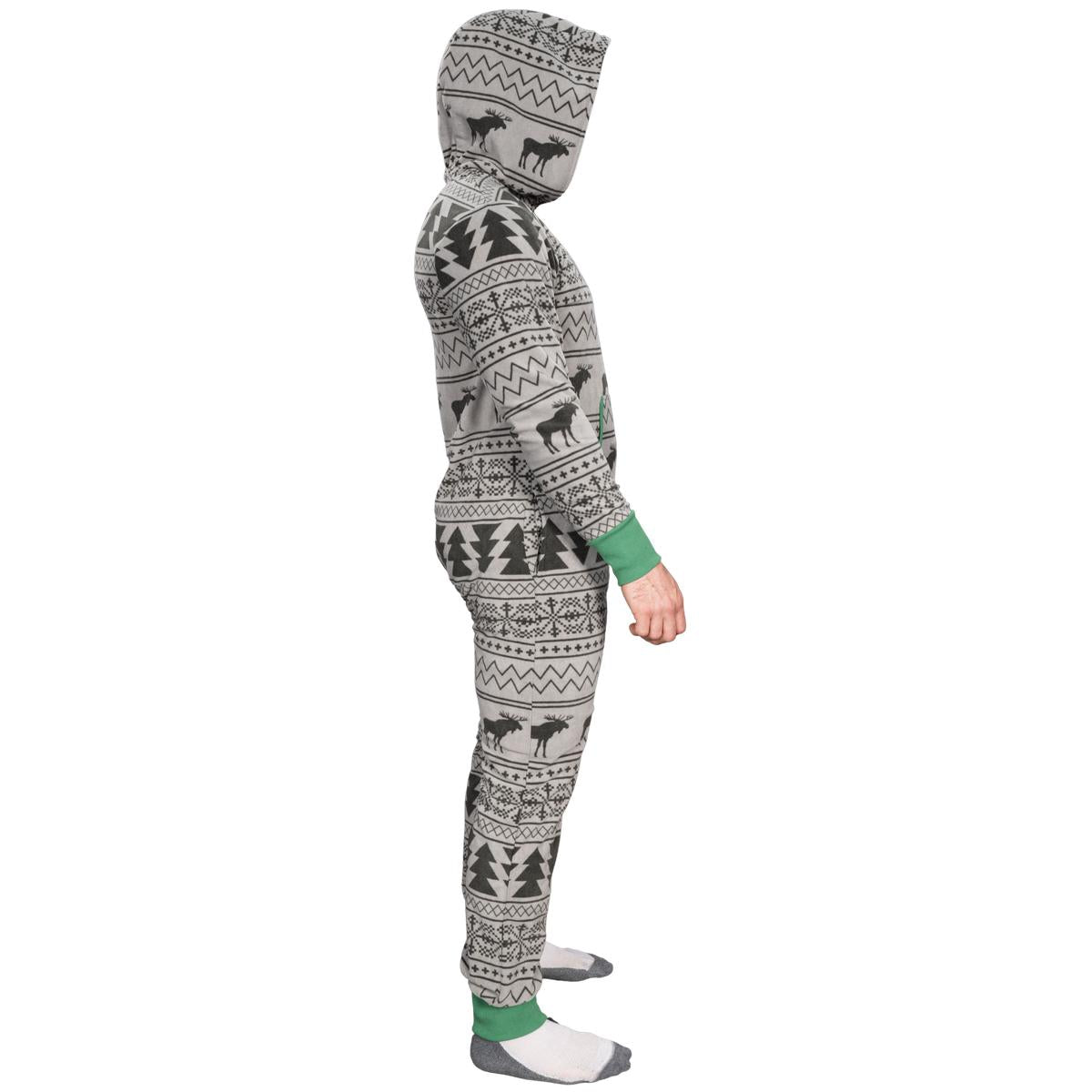 Fair Isle Christmas Jumpsuit JulesRoche Unisex Lounge Zip Up Julesroches