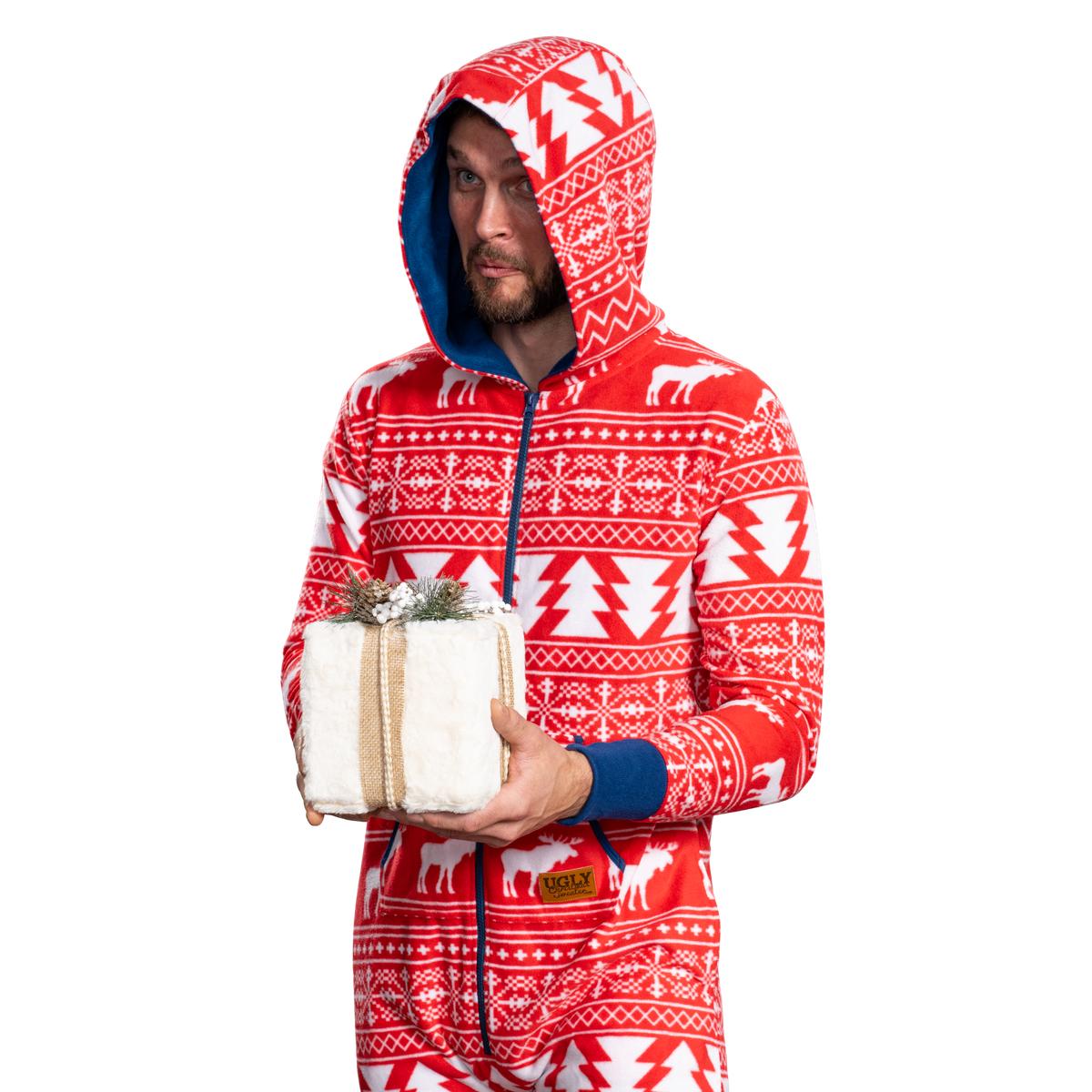 Fair Isle Christmas Jumpsuit JulesRoche Unisex Lounge Zip Up Julesroches