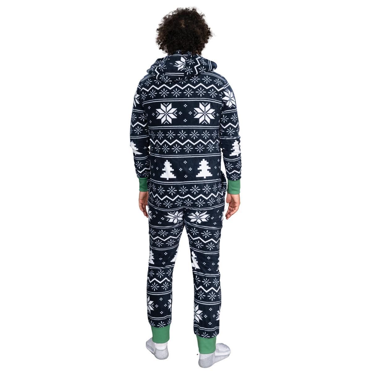 Fair Isle Christmas Jumpsuit JulesRoche Unisex Lounge Zip Up Julesroches