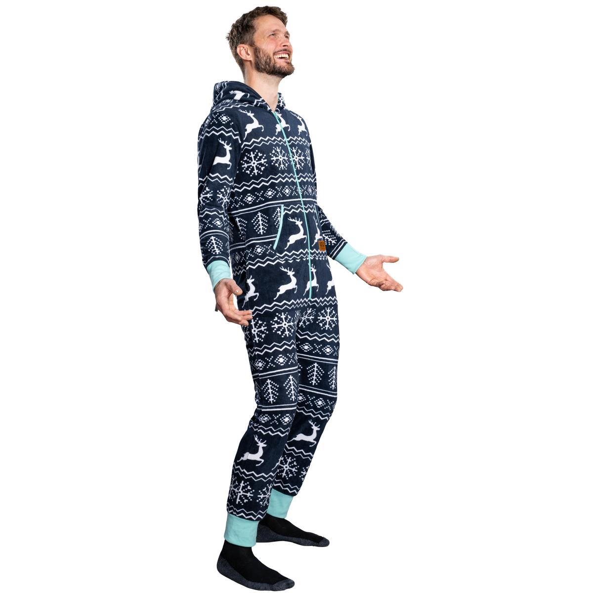 Fair Isle Christmas Jumpsuit JulesRoche Unisex Lounge Zip Up Julesroches