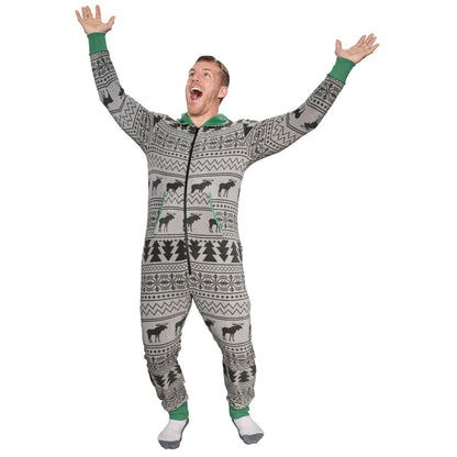 Fair Isle Christmas Jumpsuit JulesRoche Unisex Lounge Zip Up Julesroches