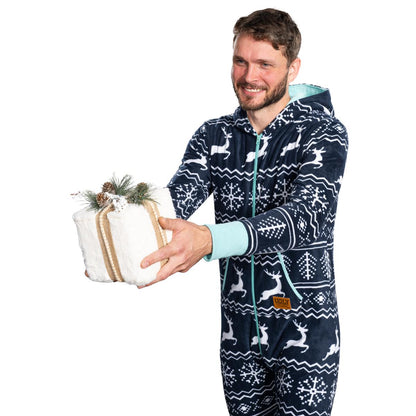 Fair Isle Christmas Jumpsuit JulesRoche Unisex Lounge Zip Up Julesroches