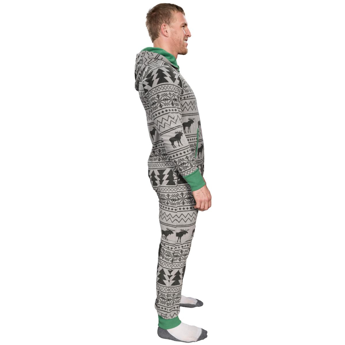 Fair Isle Christmas Jumpsuit JulesRoche Unisex Lounge Zip Up Julesroches