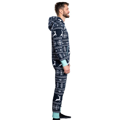 Fair Isle Christmas Jumpsuit JulesRoche Unisex Lounge Zip Up Julesroches