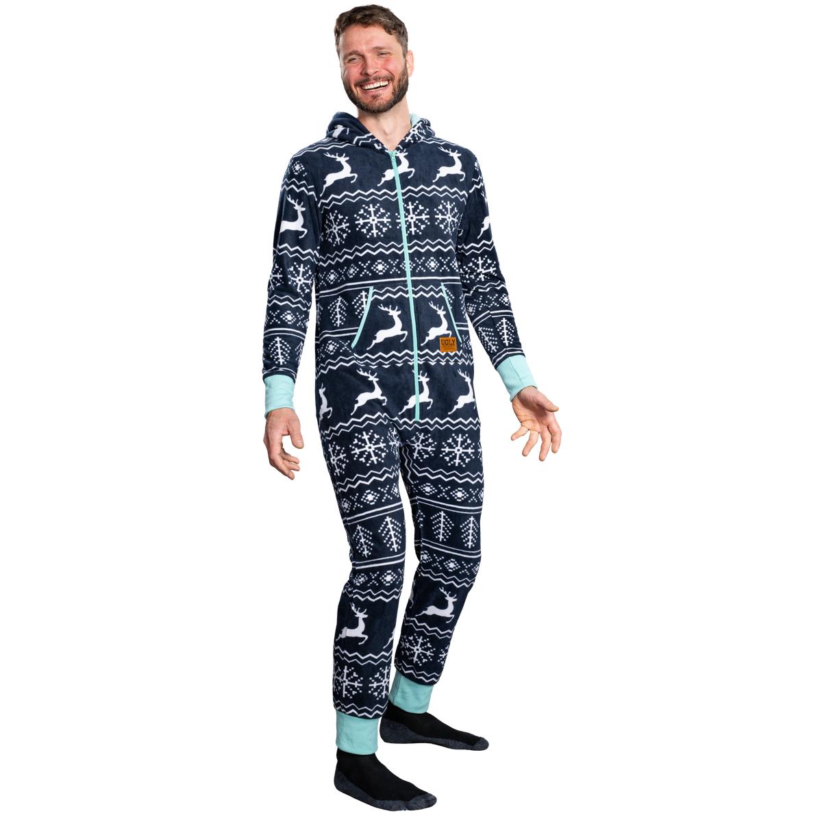 Fair Isle Christmas Jumpsuit JulesRoche Unisex Lounge Zip Up Julesroches