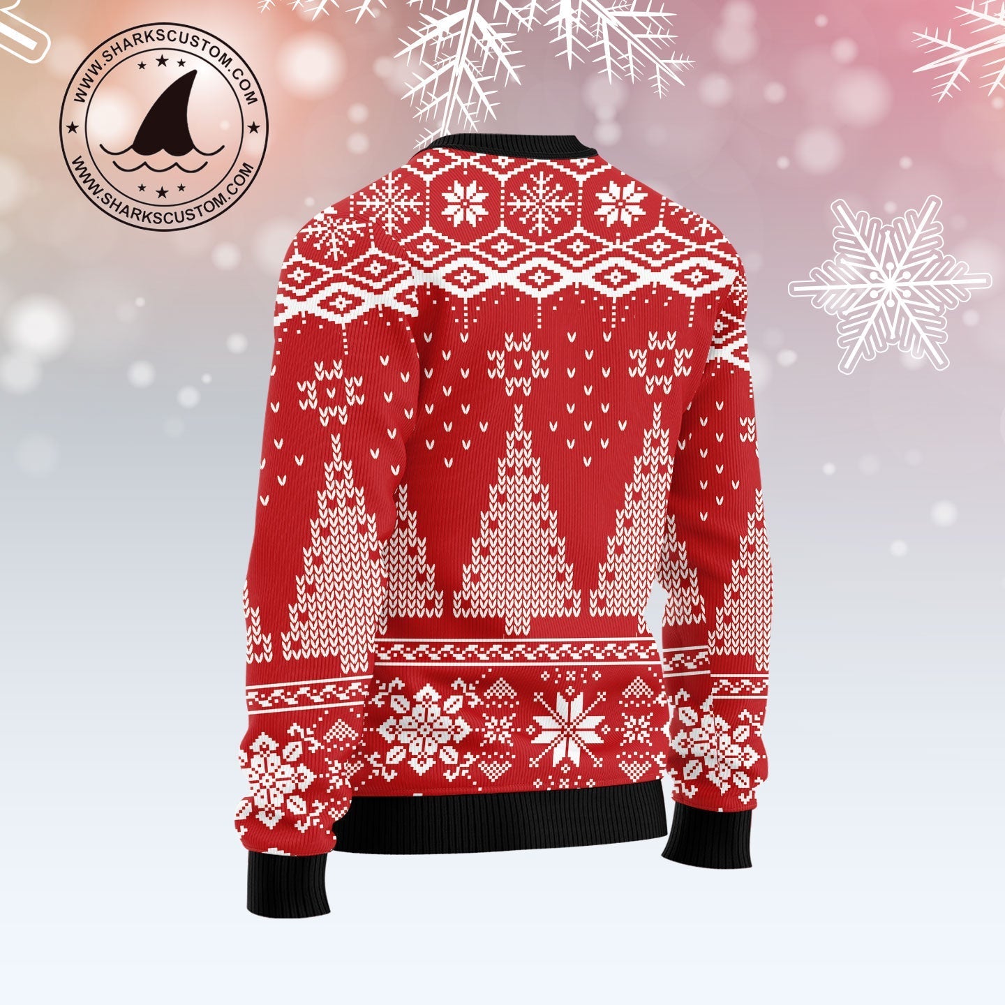 Funny Christmas Sweater JulesRoche Trendy All-Over-Print Pullover Julesroches