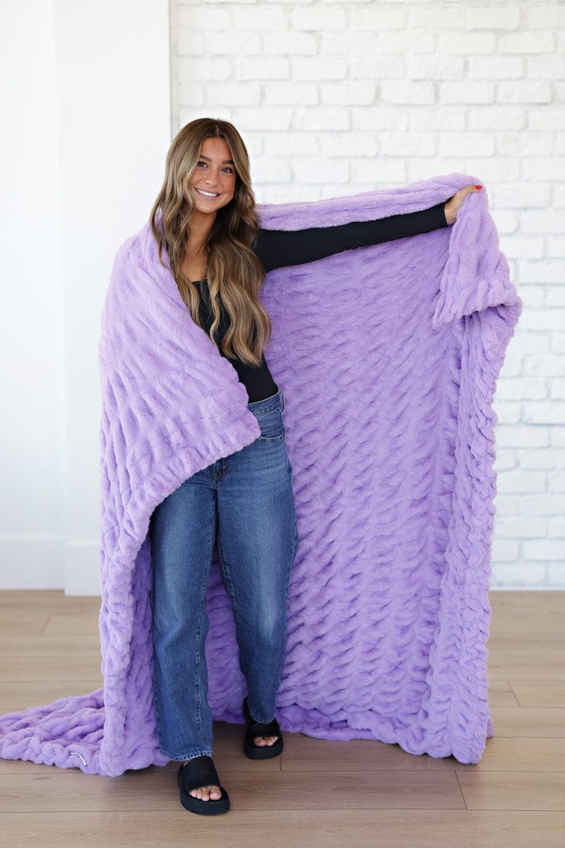 Travel Blanket JulesRoche Cozy Fabric Light Purple