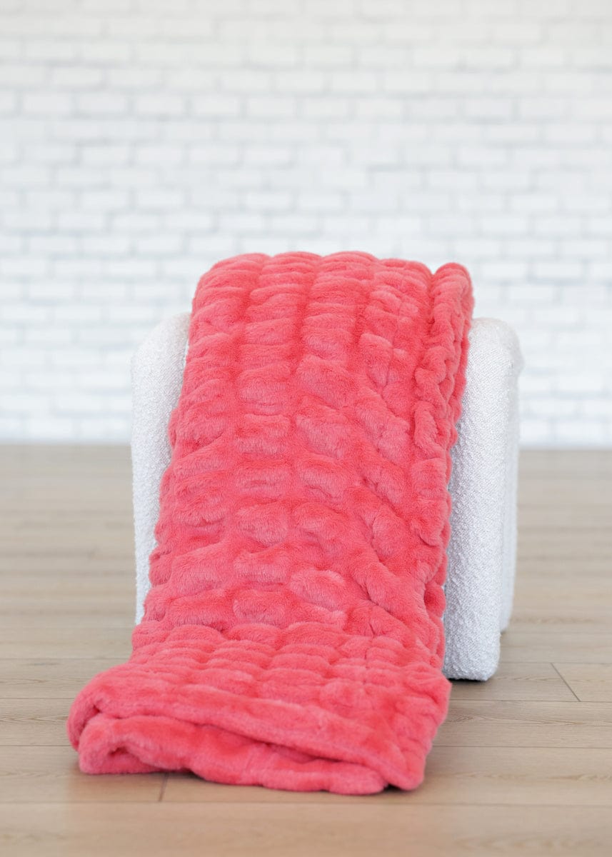 Cozy Blanket JulesRoche Peachy Coral Minky Throw