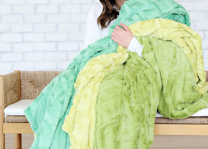 Luxurious Throw JulesRoche Soft Pastel Green Blanket