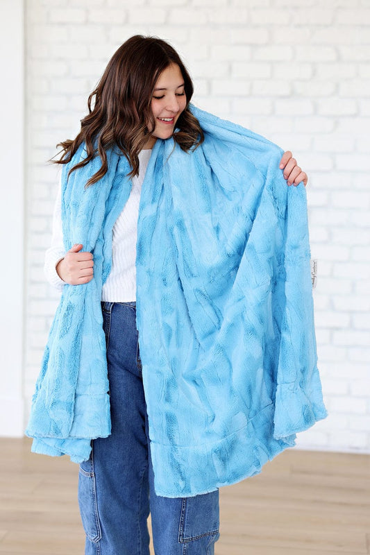 Soft Blue Blanket JulesRoche Plush Warmth Ocean Model