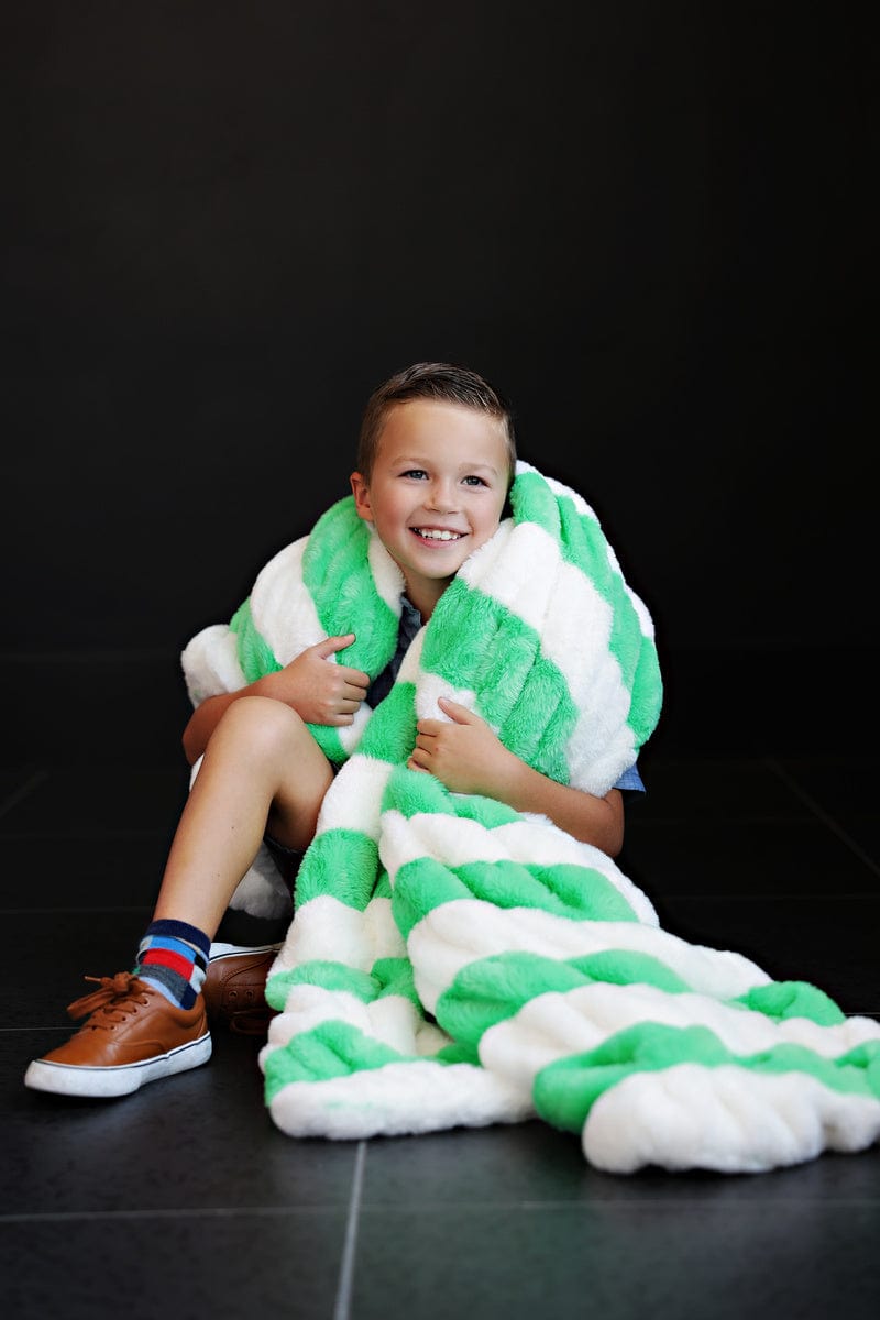 Cozy Blanket JulesRoche Green Apple Candy Shop Minky Travel