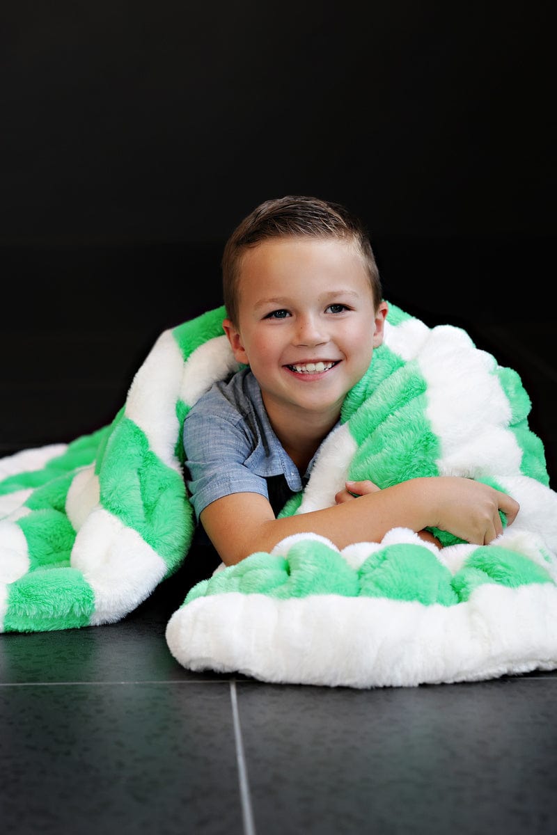 Cozy Blanket JulesRoche Green Apple Candy Shop Minky Travel