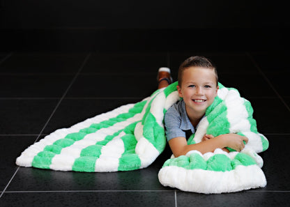 Cozy Blanket JulesRoche Green Apple Candy Shop Minky Travel