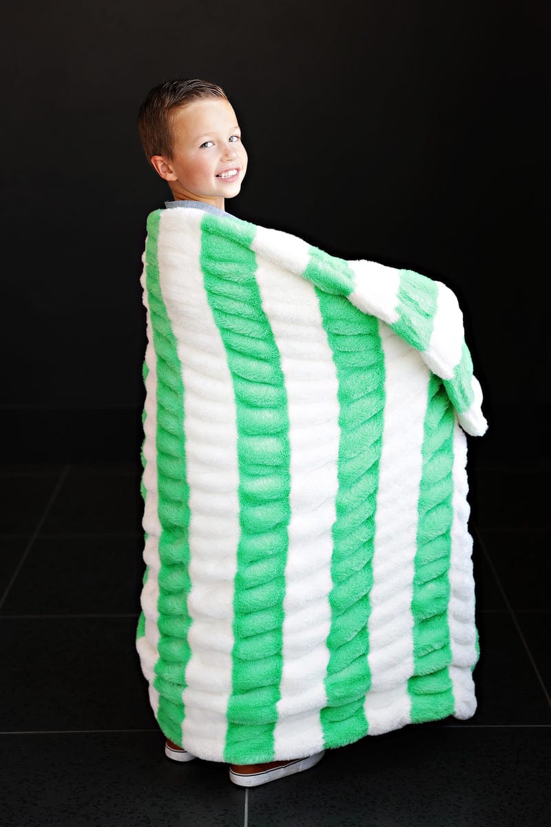 Cozy Blanket JulesRoche Green Apple Candy Shop Minky Travel