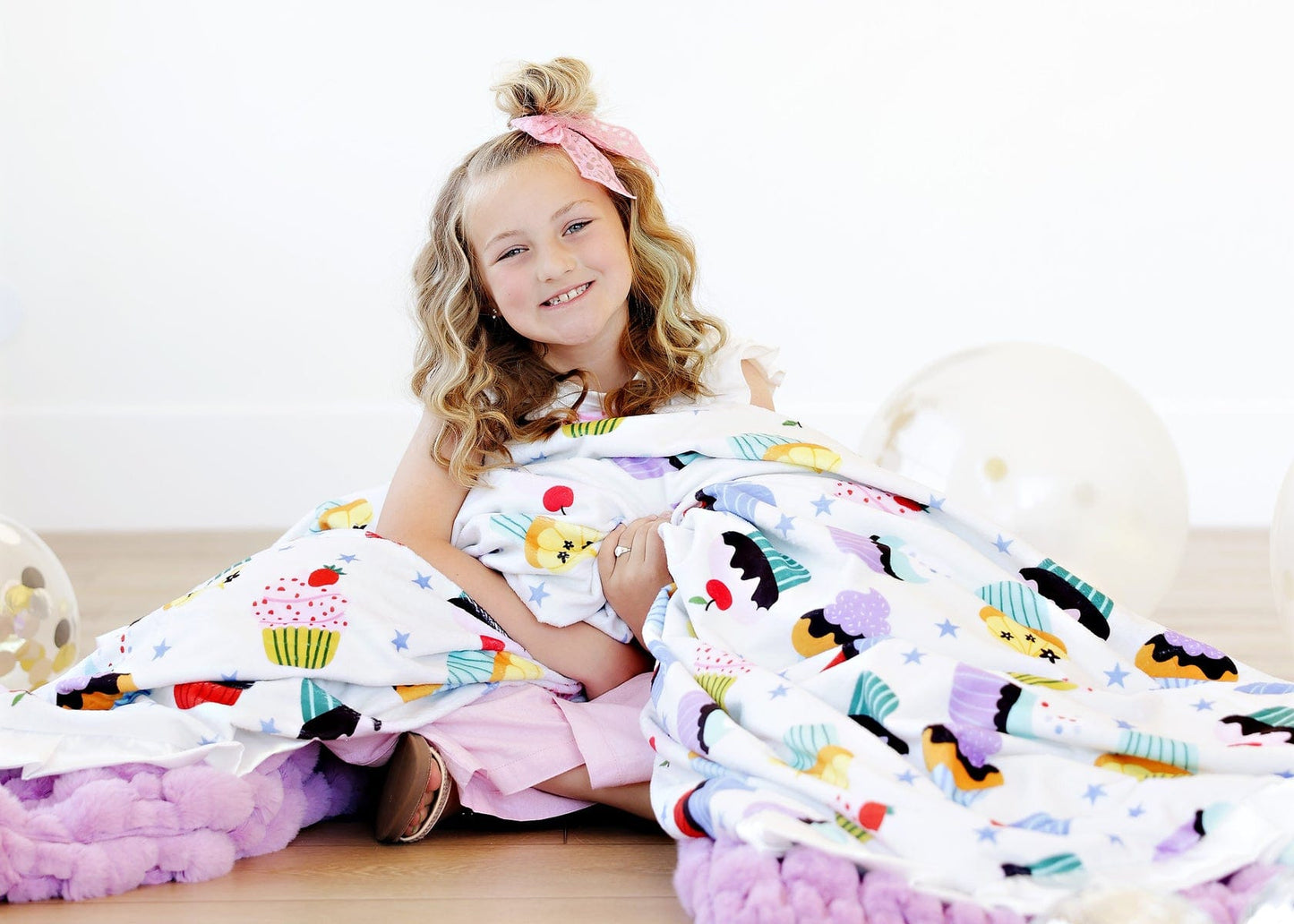 Minky Blanket JulesRoche Vibrant Cupcake Design Hey Cupcake Model