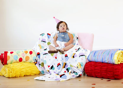 Minky Blanket JulesRoche Vibrant Cupcake Design Hey Cupcake Model